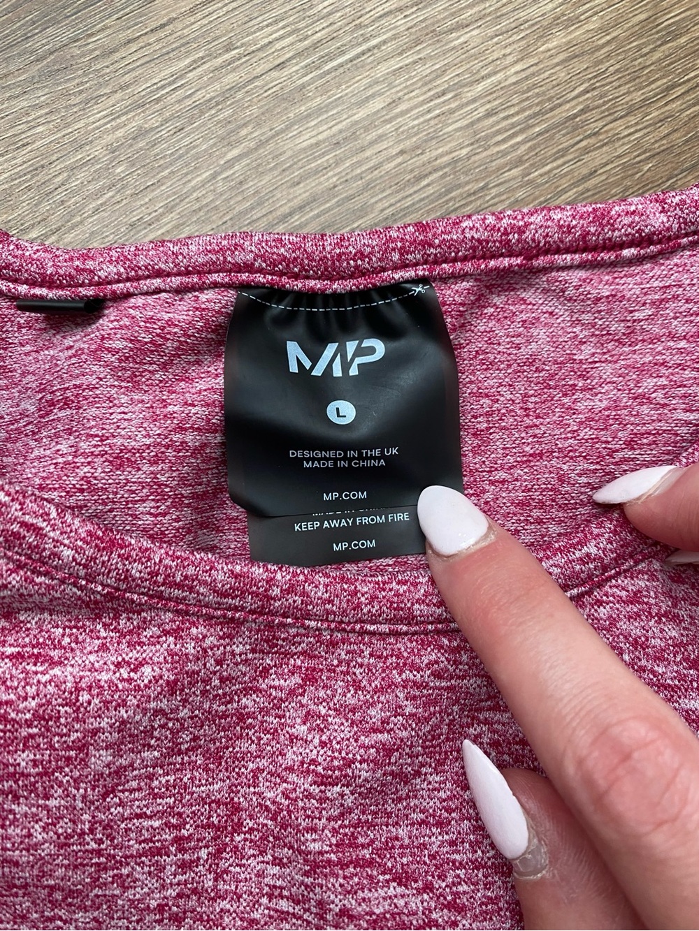 MP Seamless Performance Crop Top and Shorts Set in Heather Berry - Picture 3 of 3
